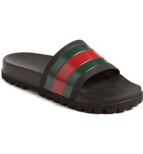 gucci slides with green and red bow|Gucci slides nordstrom rack.